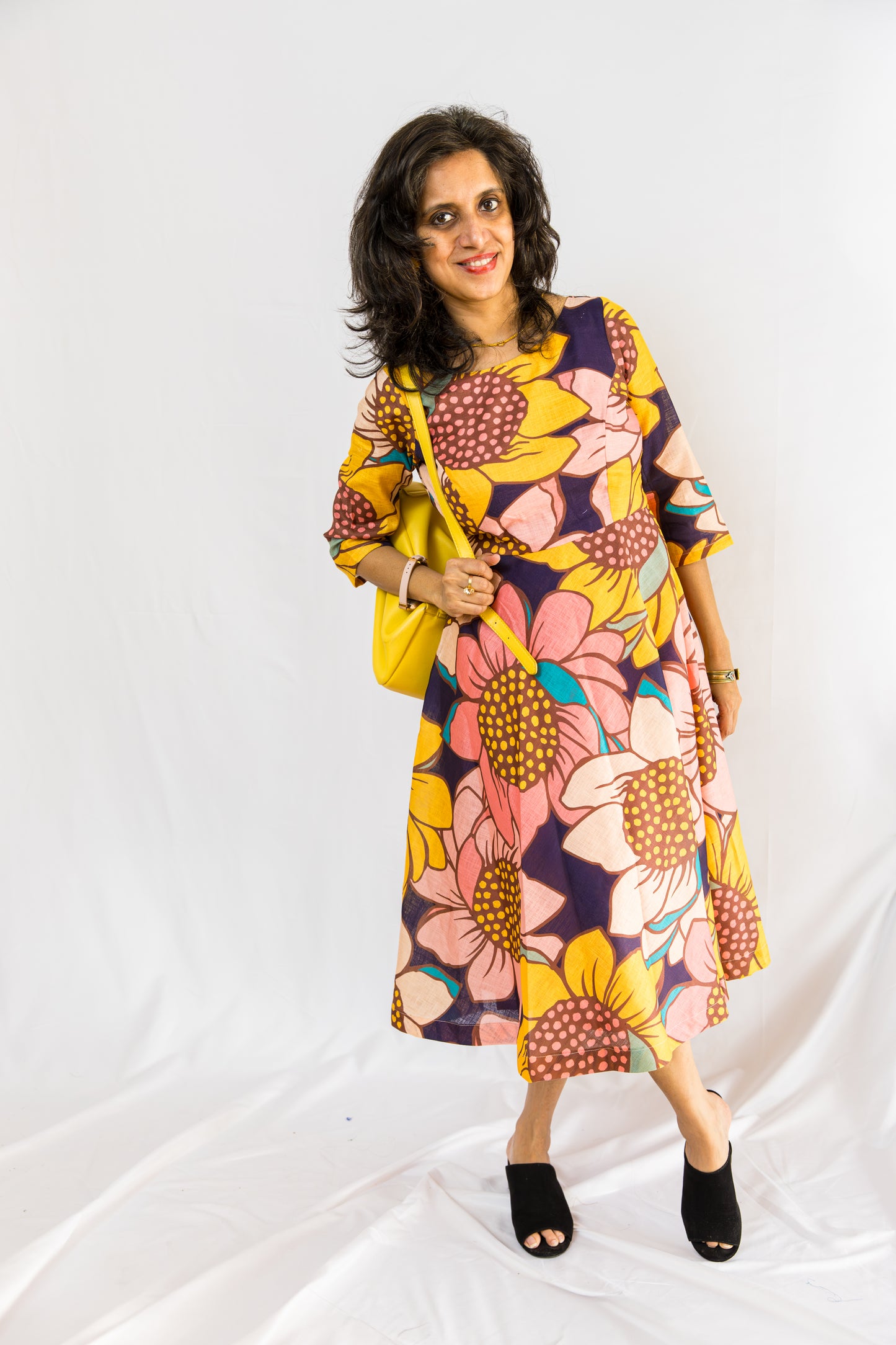 Marigold Linen Summer Dress - Yellow