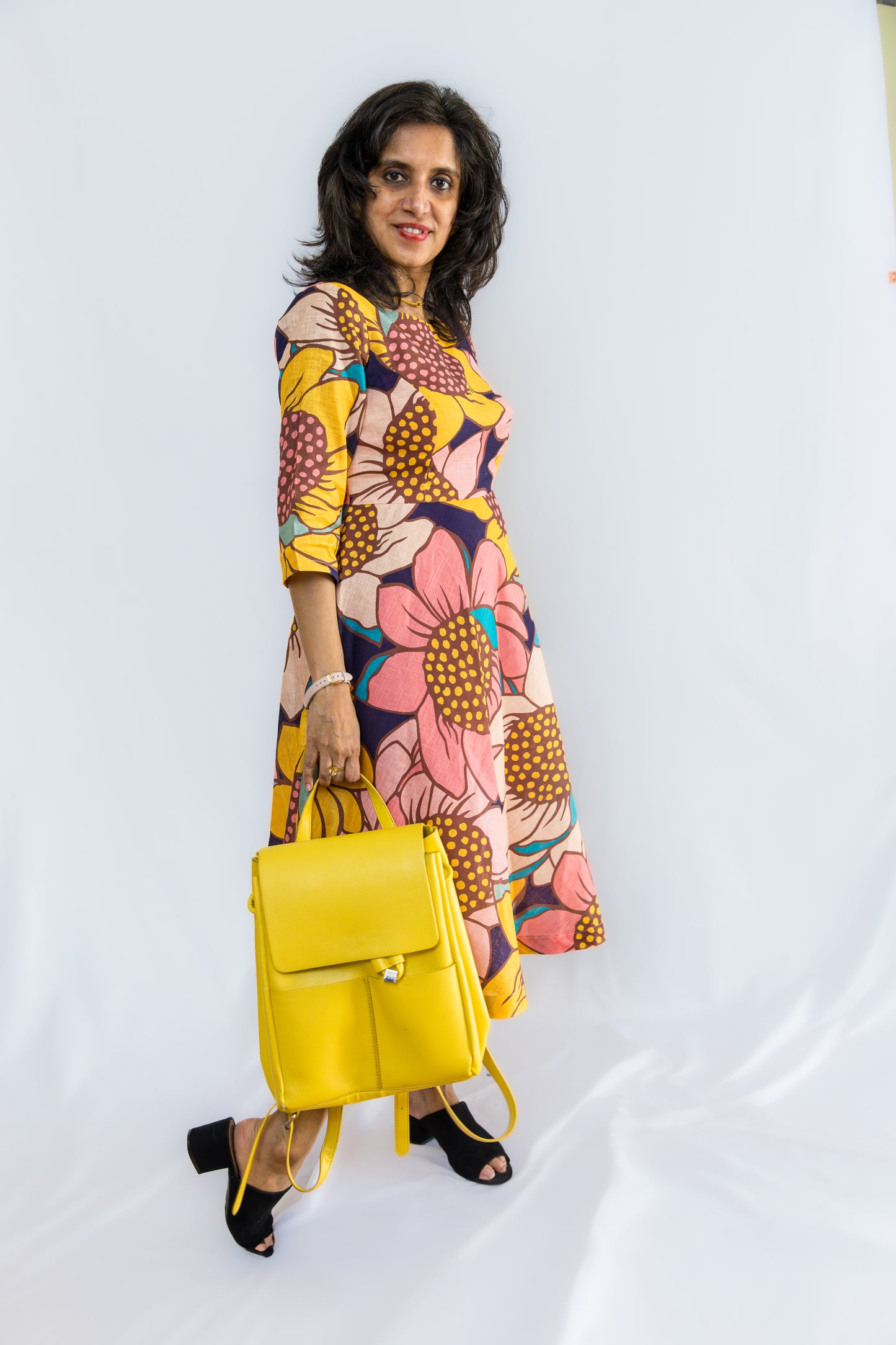 Marigold Linen Summer Dress - Yellow