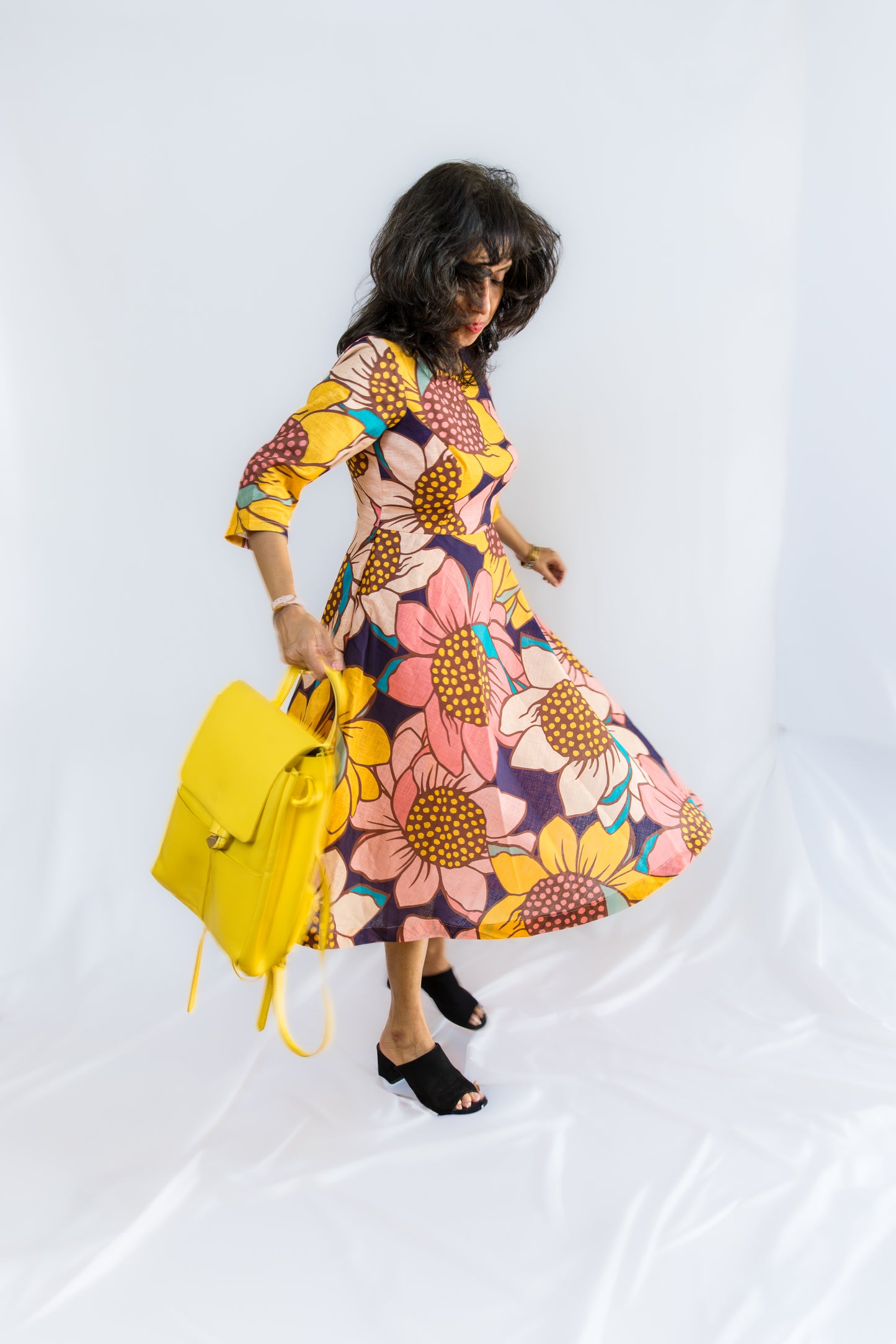 Marigold Linen Summer Dress - Yellow