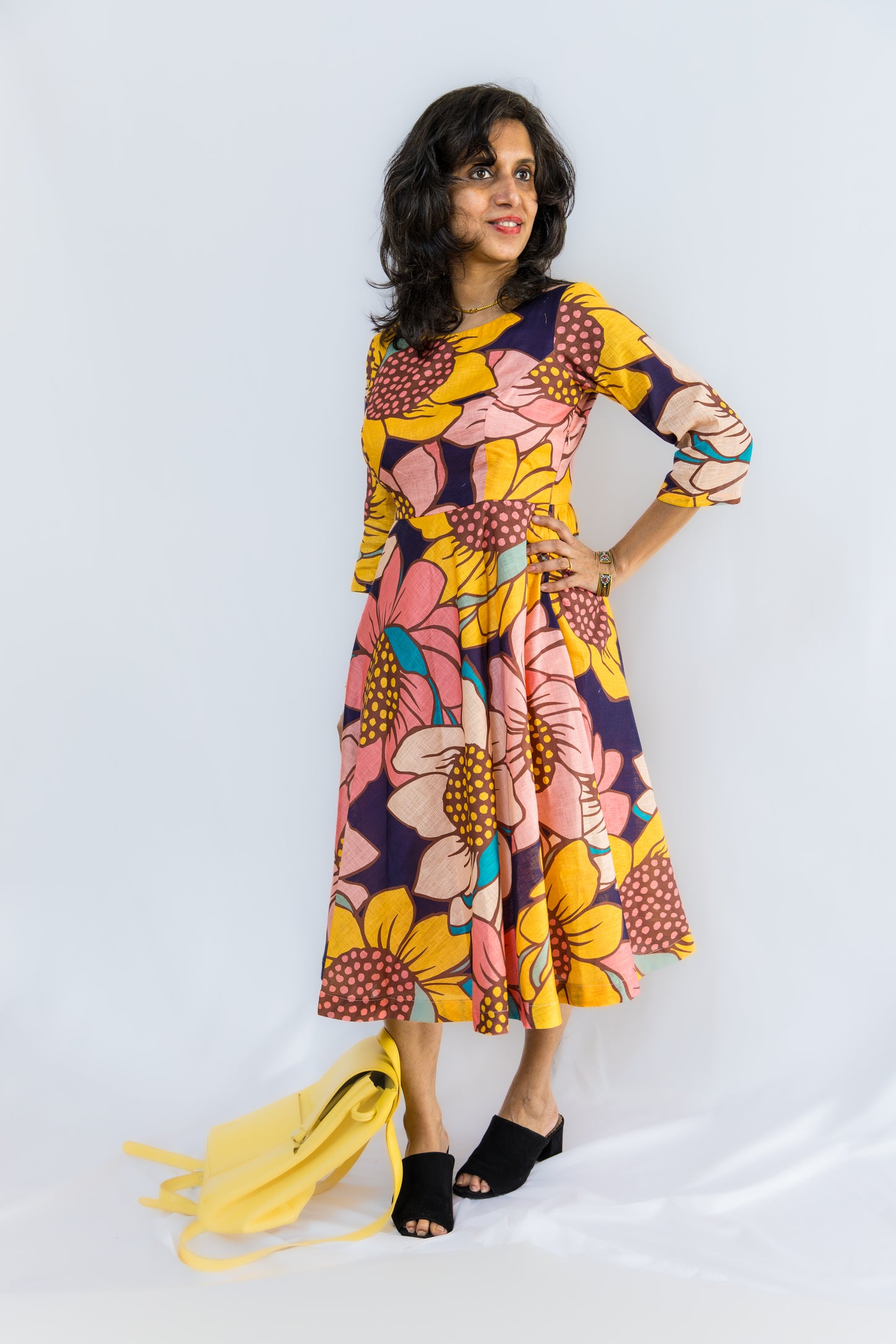 Marigold Linen Summer Dress - Yellow
