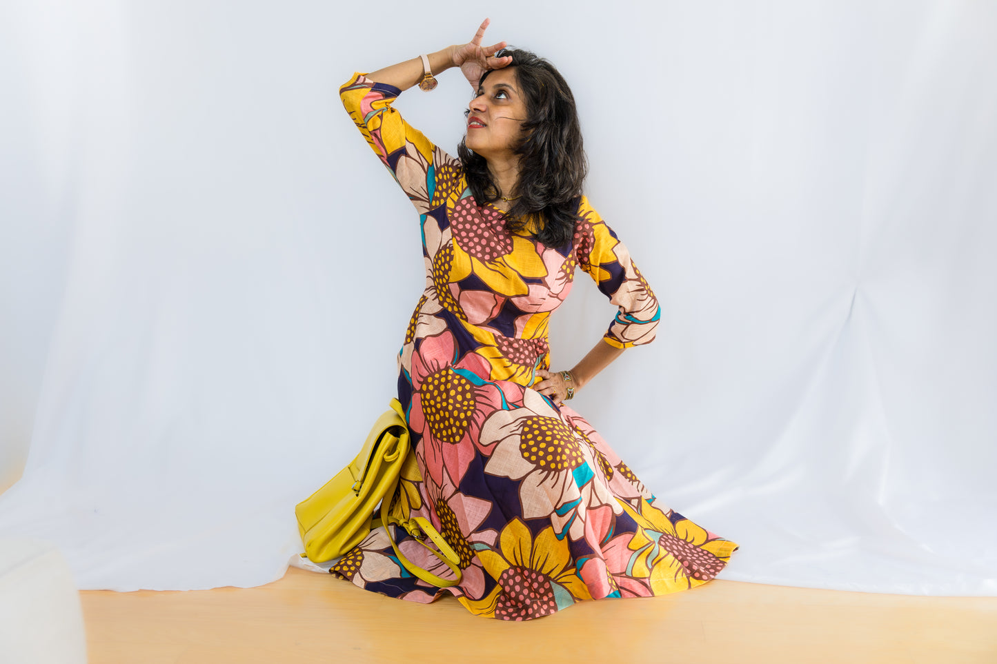Marigold Linen Summer Dress - Yellow