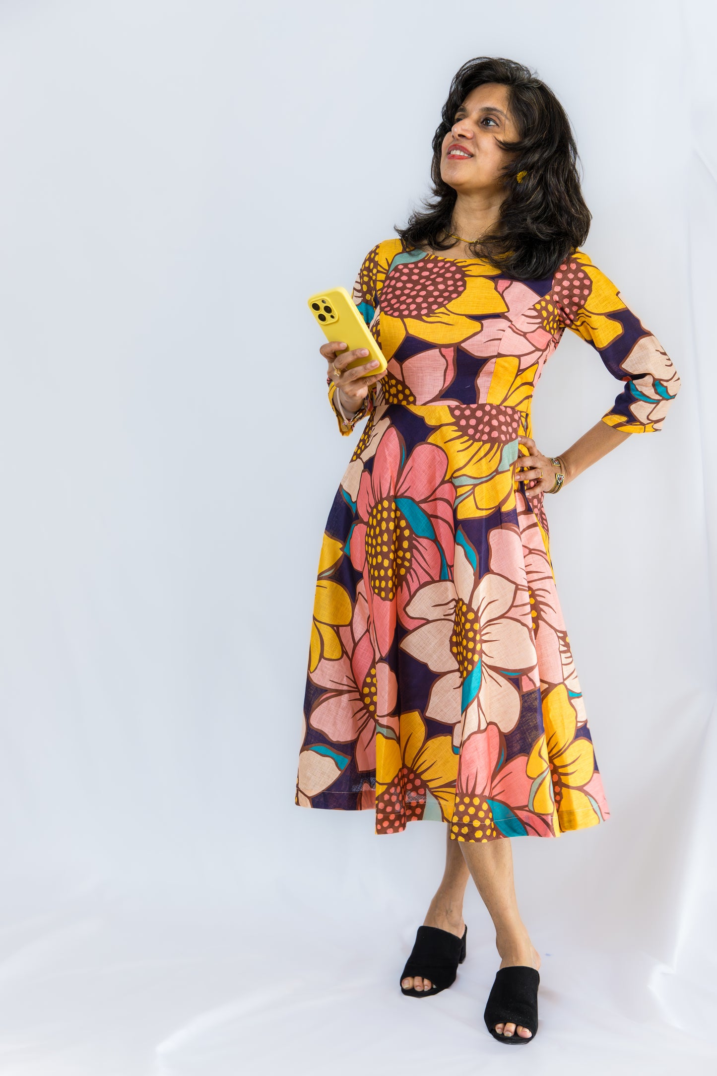 Marigold Linen Summer Dress - Yellow