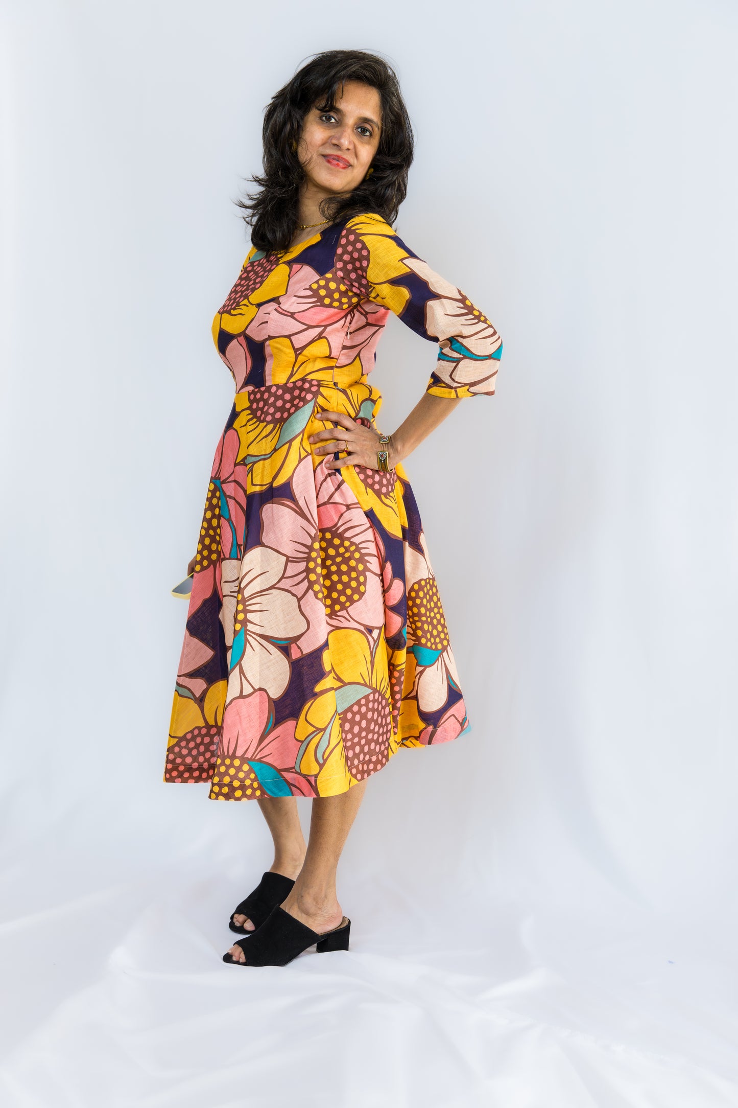 Marigold Linen Summer Dress - Yellow