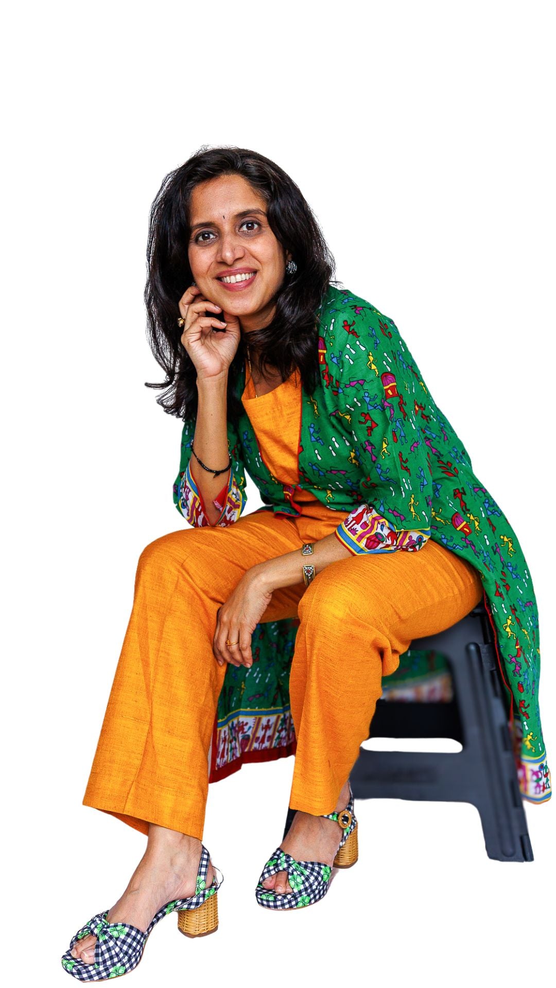 Daylight Bloom Handloom Cotton 3 Piece Set - Yellow & Green