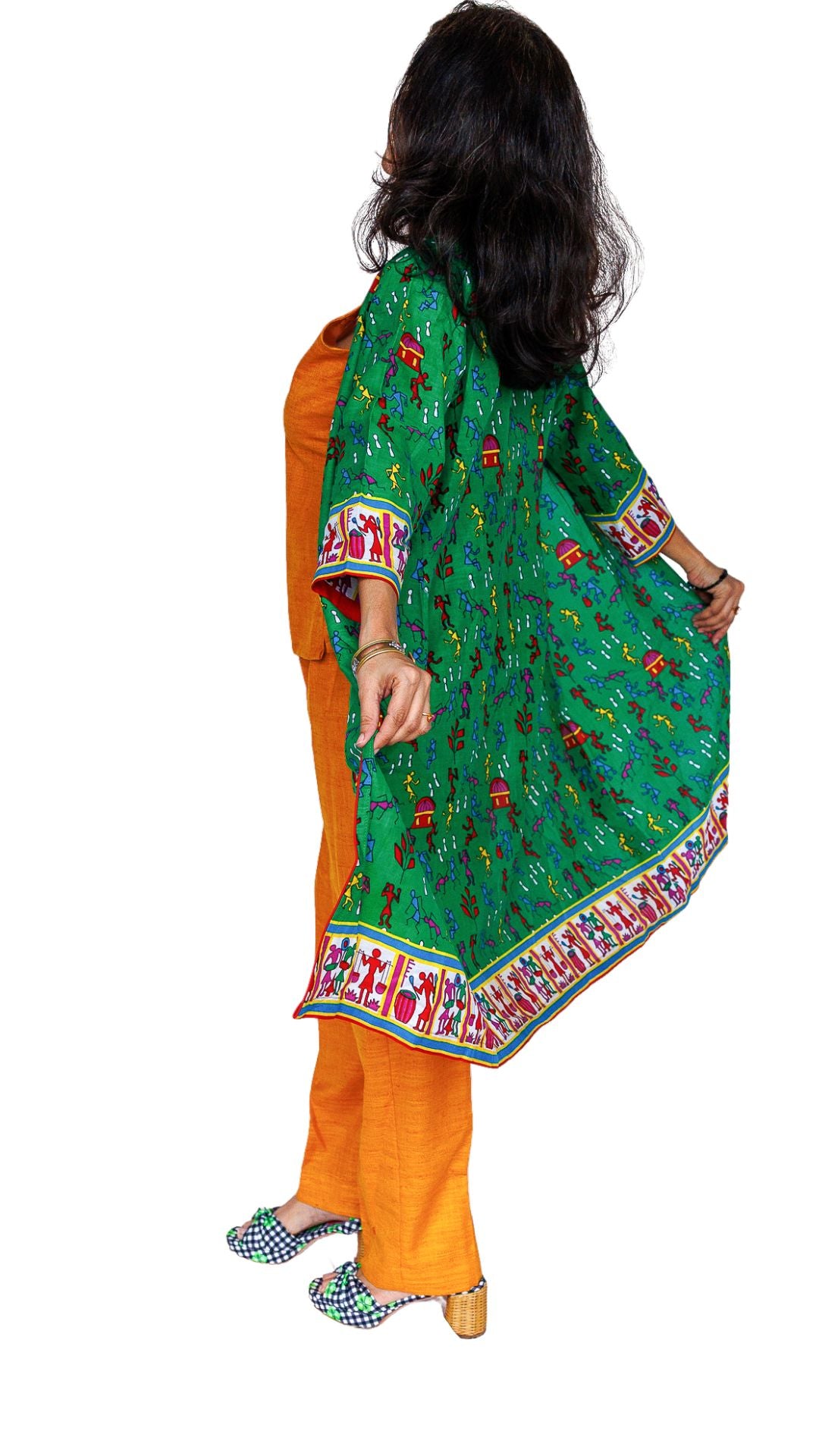 Daylight Bloom Handloom Cotton 3 Piece Set - Yellow & Green